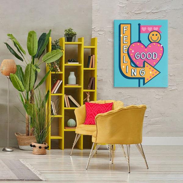Stupell Industries Jalynn Heerdt | Feeling Good Retro Sign Wall Art