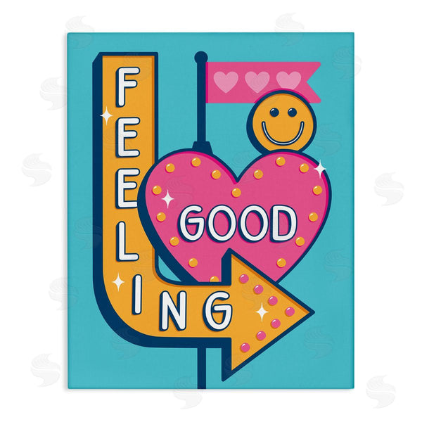 stupell industries Jalynn Heerdt | Feeling Good Retro Sign Wall Art