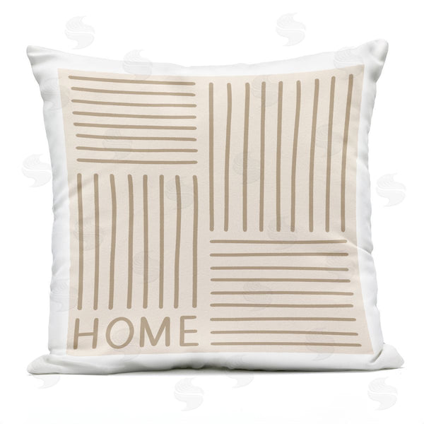 Stupell Industries Jalynn Heerdt | Home Alternating Beige Stripes Printed Throw Pillow