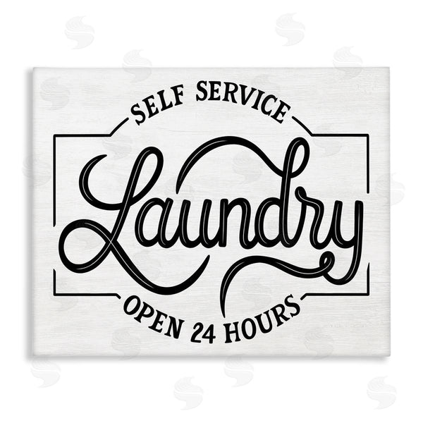 stupell industries Jalynn Heerdt | Self Service Laundry Open Sign Wall Art