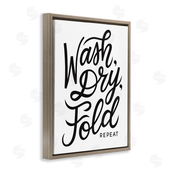 Stupell Industries Jalynn Heerdt | Wash Dry Fold Text Laundry Typography Sign Wall Art