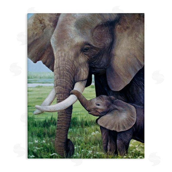 stupell industries James Corwin | Baby Elephant And Mother Wall Art