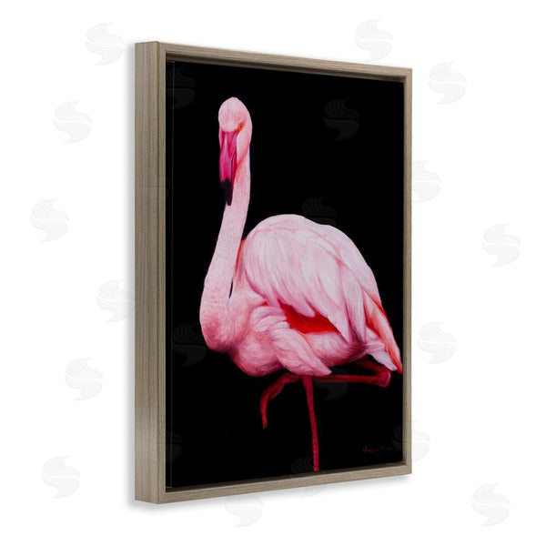 Stupell Industries James Corwin | Contrasting Flamingo On Black Wall Art