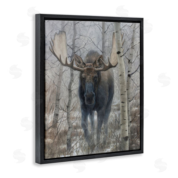 Stupell Industries James Corwin | Moose In Winter Birch Forest Wall Art