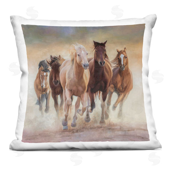 stupell industries James Corwin | Strong Galloping Horses Printed Throw Pillow