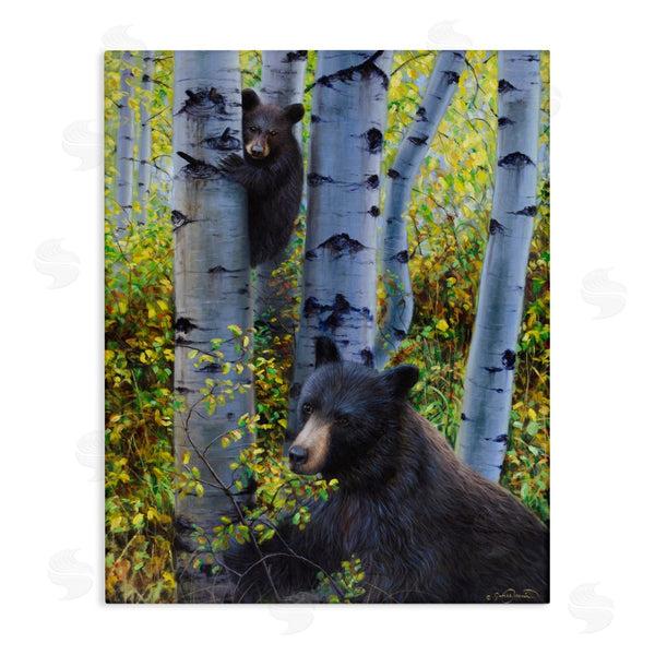 stupell industries James Corwin | Two Bears in Fall Wilderness Wall Art