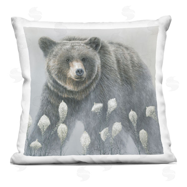 stupell industries James Corwin | Wild Bear Nature Meadow Printed Throw Pillow