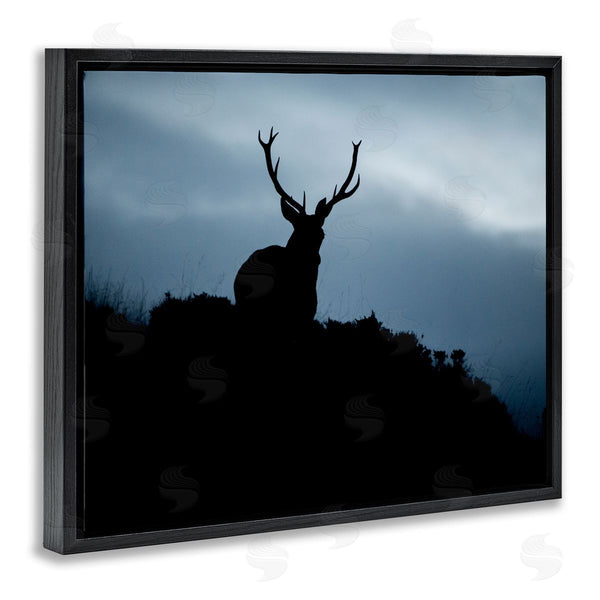 Stupell Industries James Dobson | Elk Silhouette At Dusk Deep Blue Night Sky Wall Art
