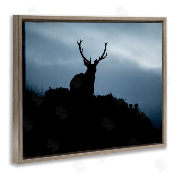 Stupell Industries James Dobson | Elk Silhouette At Dusk Deep Blue Night Sky Wall Art