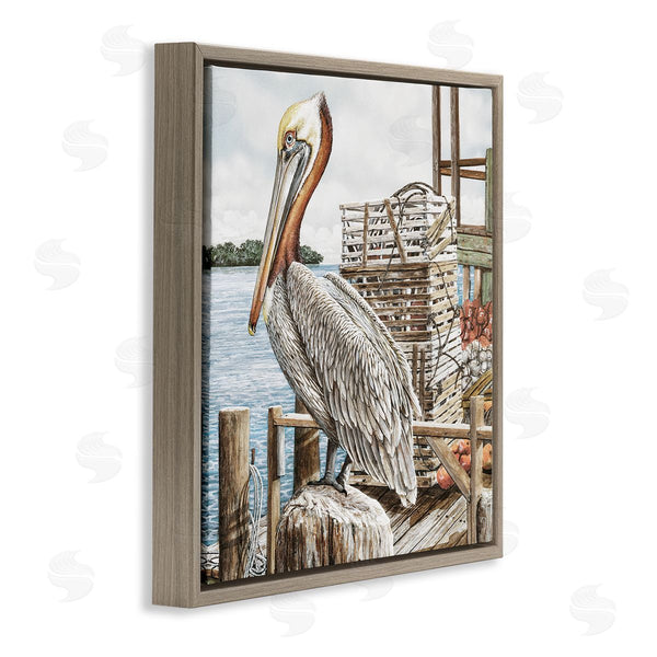 Stupell Industries James Harris | Pelican Perched On Fishing Dock