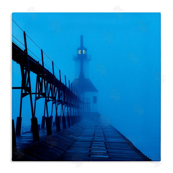 stupell industries James McLoughlin | Lighthouse In The Fog