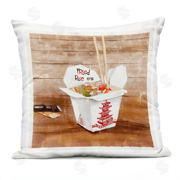 Stupell Industries James Rodewald | Fried Rice Takeout Box Printed Throw Pillow
