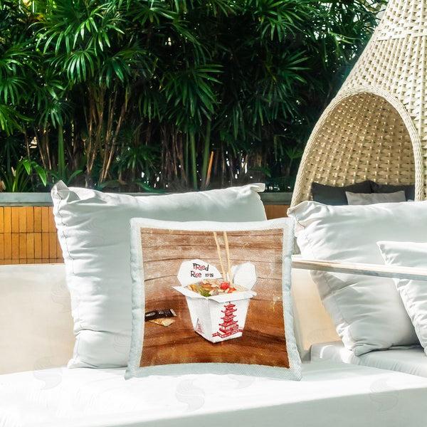 Stupell Industries James Rodewald | Fried Rice Takeout Box Printed Throw Pillow