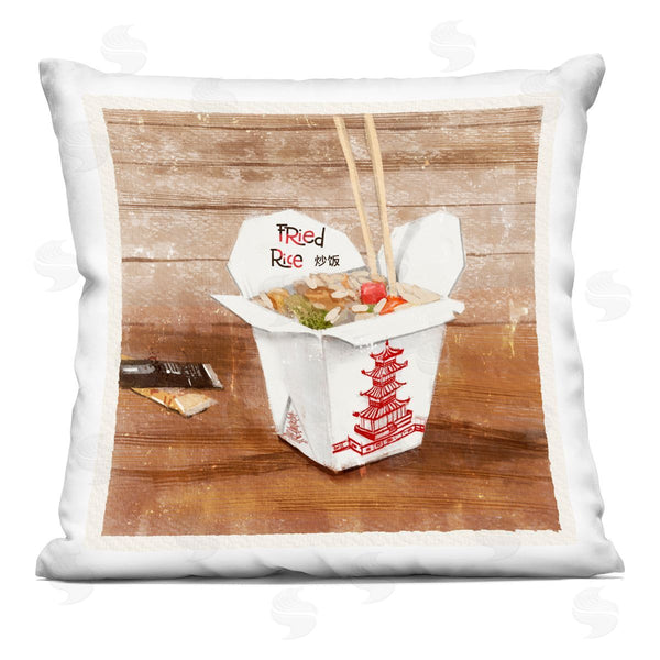 stupell industries James Rodewald | Fried Rice Takeout Box Printed Throw Pillow