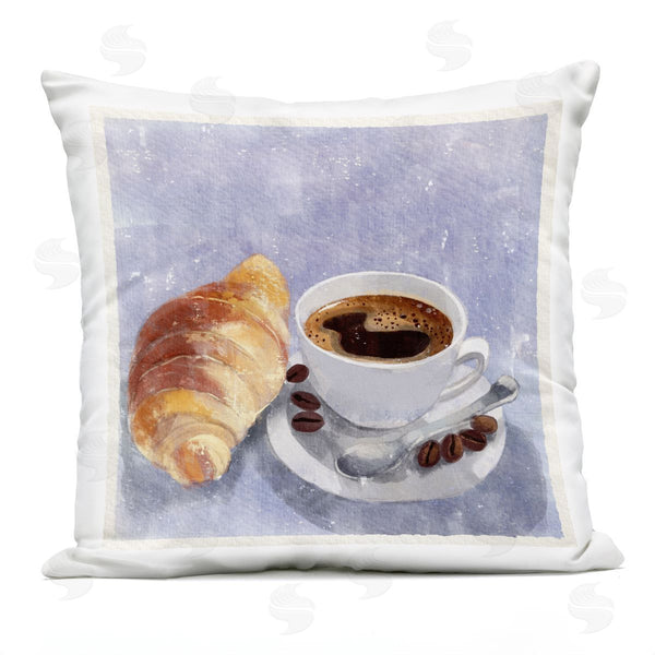Stupell Industries James Rodewald | Morning Coffee & Croissant Printed Throw Pillow