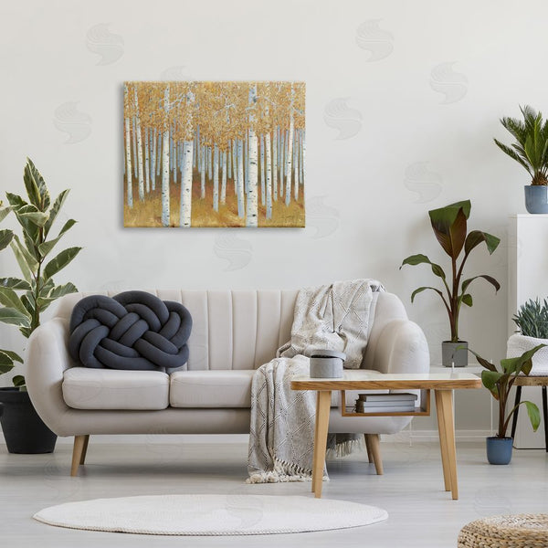 Stupell Industries James Wiens | Autumn Leaves Birch Tree Landscape Wall Art