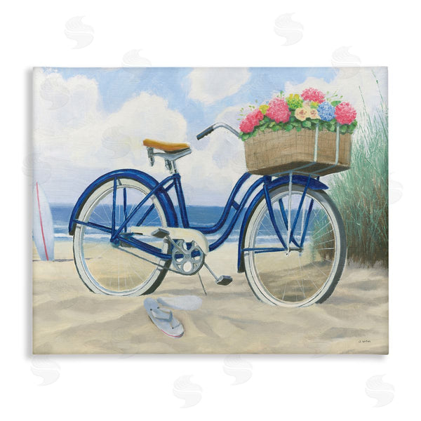 stupell industries James Wiens | Beach Bike with Flower Basket