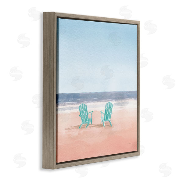 Stupell Industries James Wiens | Beach Chairs On Pastel Beach