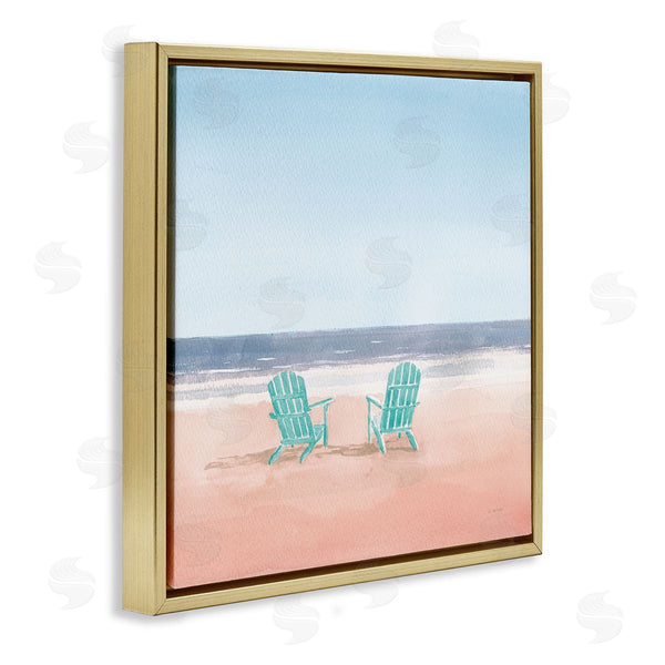 Stupell Industries James Wiens | Beach Chairs On Pastel Beach