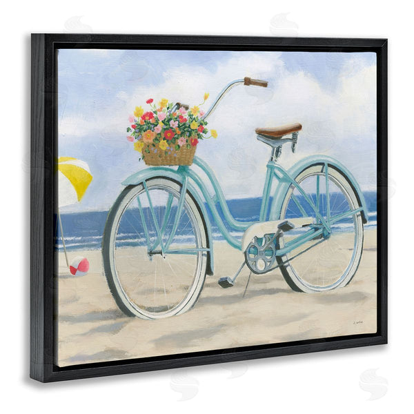 Stupell Industries James Wiens | Beach Coast Floral Bicycle