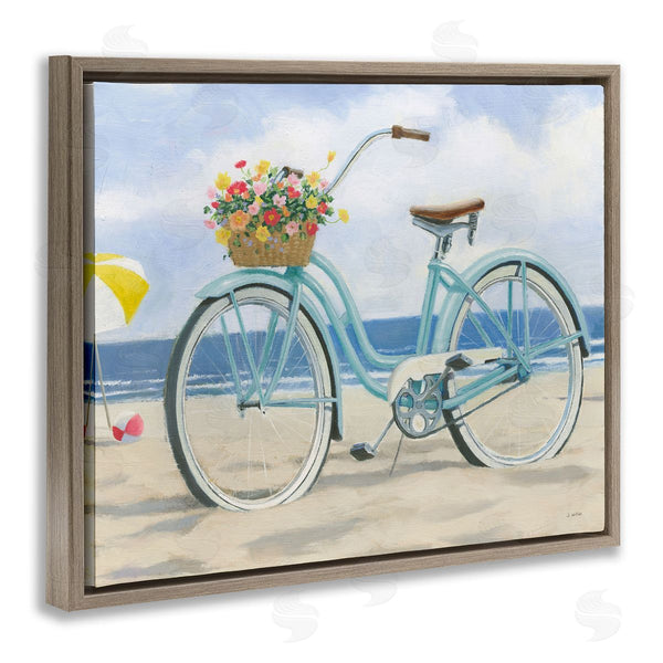 Stupell Industries James Wiens | Beach Coast Floral Bicycle