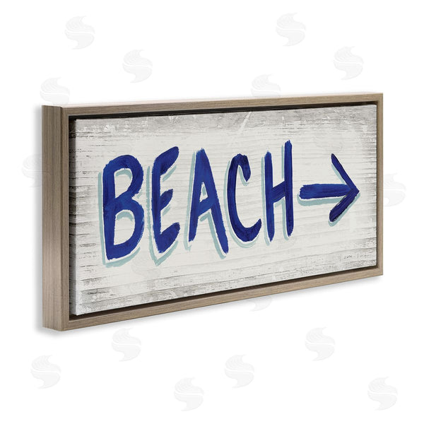 Stupell Industries James Wiens | Beach With Right Arrow Sign Wall Art