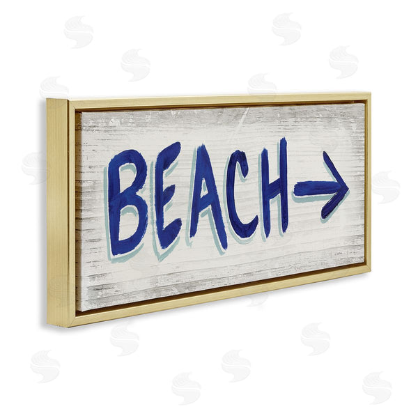 Stupell Industries James Wiens | Beach With Right Arrow Sign Wall Art