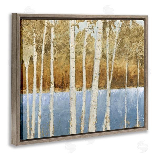 Stupell Industries James Wiens | Birch Tree Lake Blue Brown