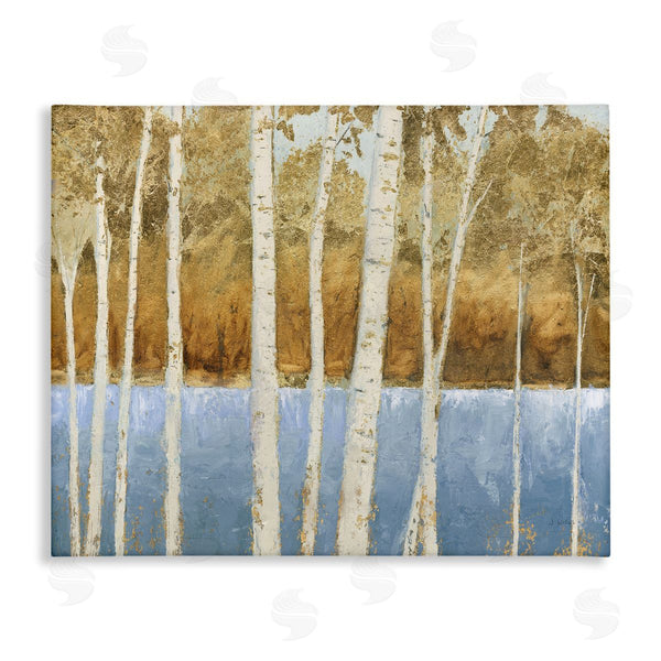 stupell industries James Wiens | Birch Tree Lake Blue Brown