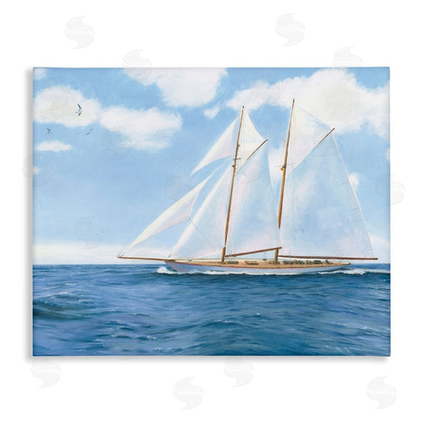 stupell industries James Wiens | Blue Nautical Sailboat Wall Art