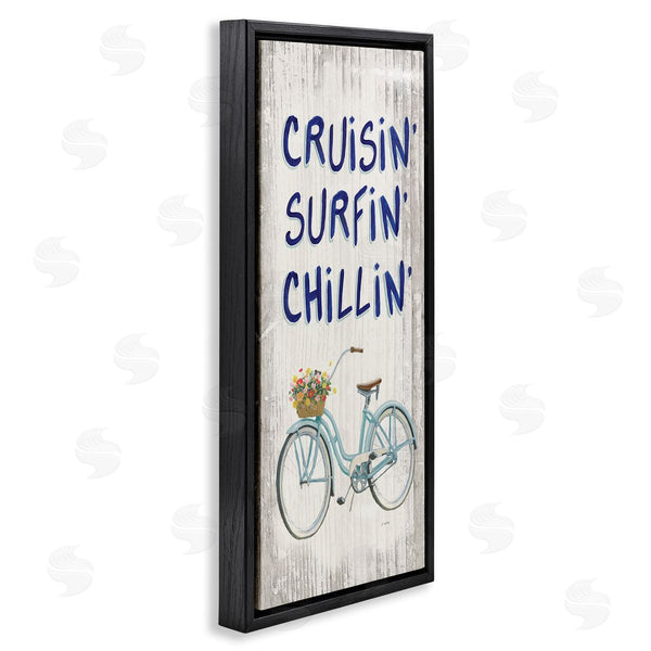 Stupell Industries James Wiens | Cruisin' Surfin' Chillin' Bike Wall Art