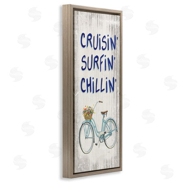 Stupell Industries James Wiens | Cruisin' Surfin' Chillin' Bike Wall Art