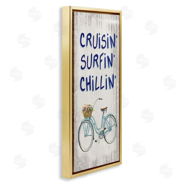 Stupell Industries James Wiens | Cruisin' Surfin' Chillin' Bike Wall Art