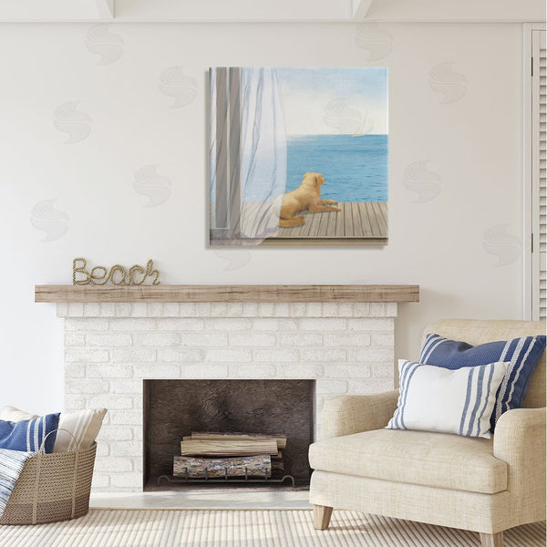 Stupell Industries James Wiens | Dog In Coastal Window Wall Art