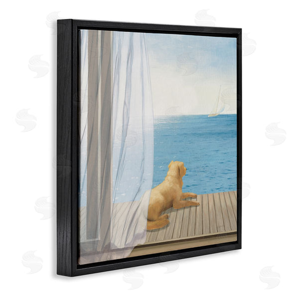 Stupell Industries James Wiens | Dog In Coastal Window Wall Art