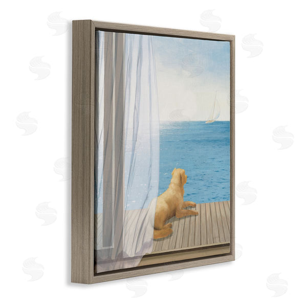 Stupell Industries James Wiens | Dog In Coastal Window Wall Art