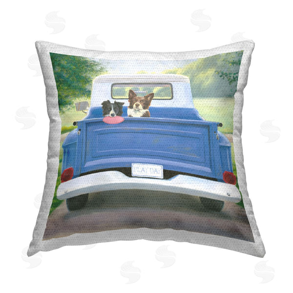 Stupell Industries James Wiens | Dogs In Pickup Truck Printed Throw Pillow