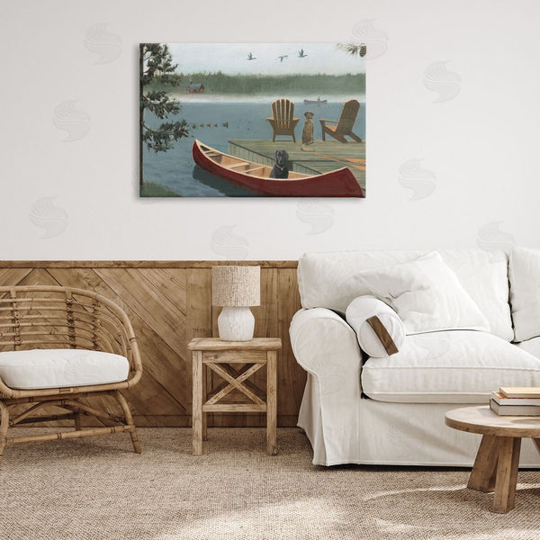 Stupell Industries James Wiens | Dogs On Lake Dock Wall Art