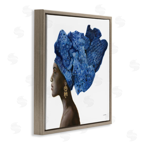 Stupell Industries James Wiens | Female Fashion Head Wrap Blue