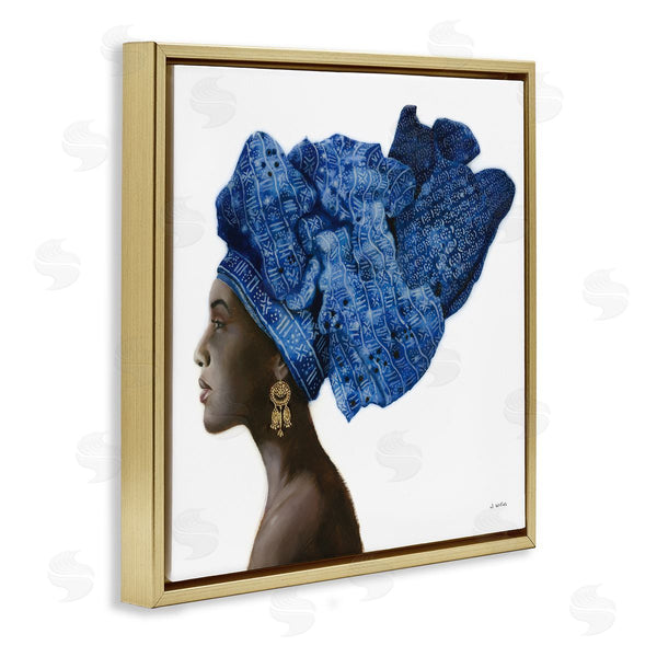 Stupell Industries James Wiens | Female Fashion Head Wrap Blue
