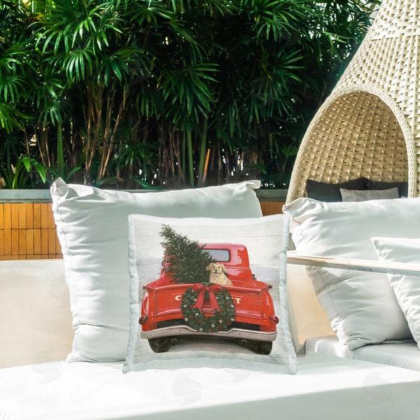 Stupell Industries James Wiens | Holiday Dog In Truck Printed Throw Pillow