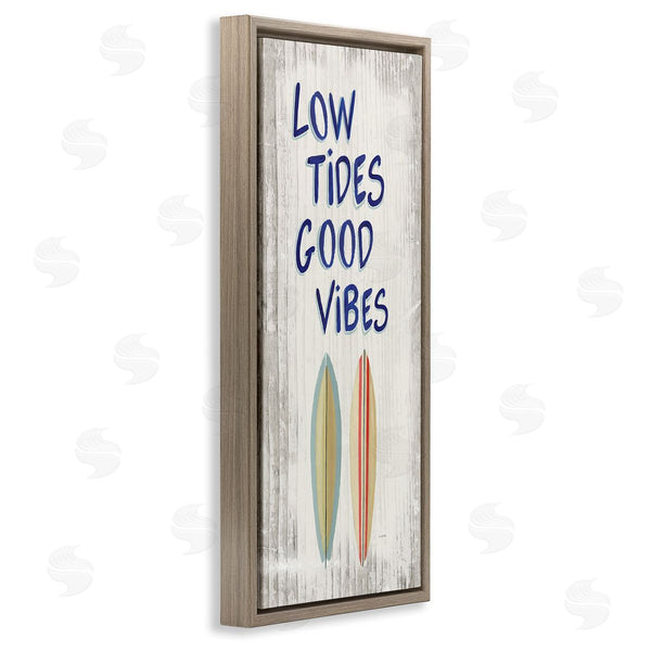 Stupell Industries James Wiens | Low Tides Good Vibes Surfboard Wall Art