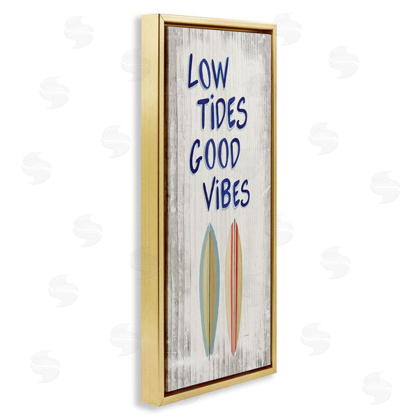 Stupell Industries James Wiens | Low Tides Good Vibes Surfboard Wall Art
