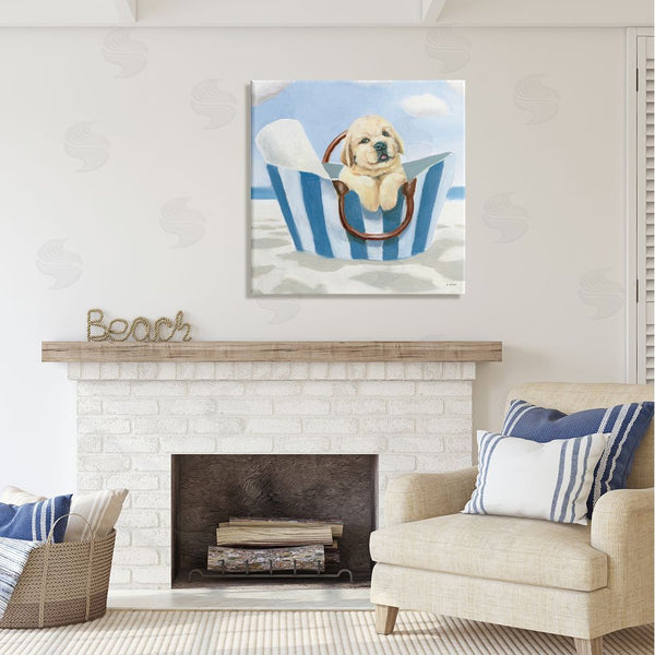 Stupell Industries James Wiens | Puppy At Beach Landscape Wall Art