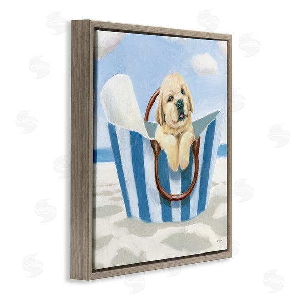 Stupell Industries James Wiens | Puppy At Beach Landscape Wall Art