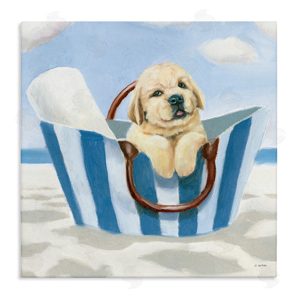 stupell industries James Wiens | Puppy at Beach Landscape Wall Art