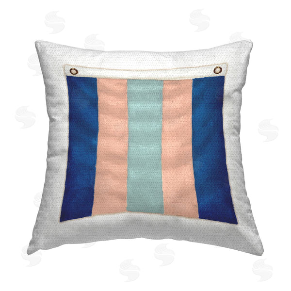 Stupell Industries James Wiens | Striped Nautical Flag Printed Throw Pillow