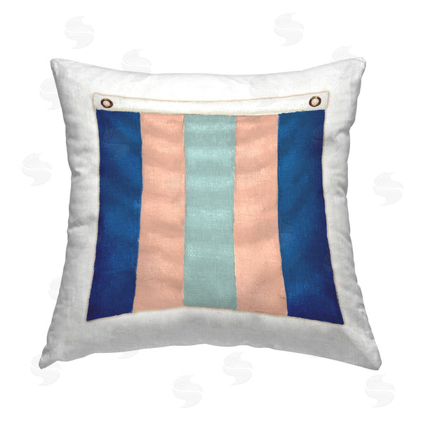 stupell industries James Wiens | Striped Nautical Flag Printed Throw Pillow
