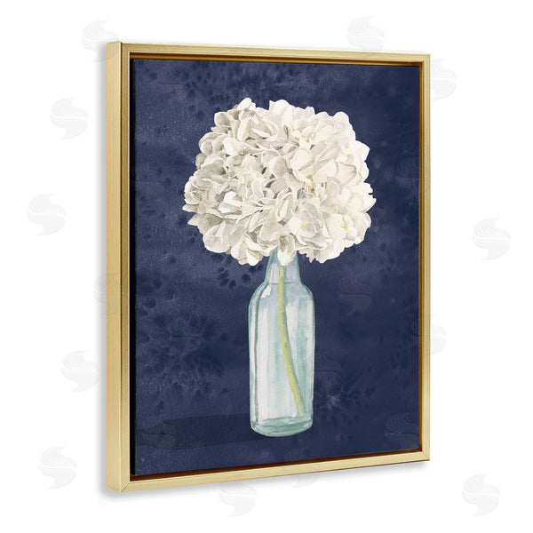Stupell Industries James Wiens | White Floral Bouquet Over Blue