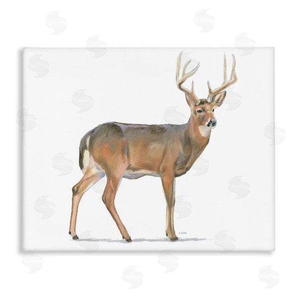 stupell industries James Wiens | Wild Woodland Deer Minimal Rustic Antlers